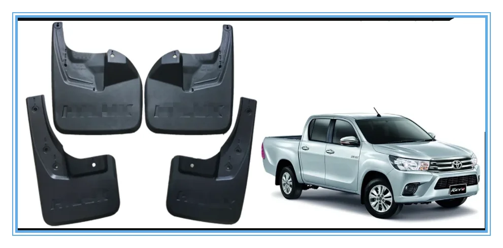 

4x Car MudFlaps Mud Guard For Toyota Hilux 2015 2016 -2019 2WD Front Rear Tire&Wheel Splash Guards Mud Flap Fenders Accessories