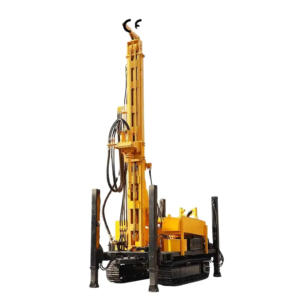 200 Meters Portable Hard Rock Borehole Well DTH Crawler Underground Water Drill Rig Machine