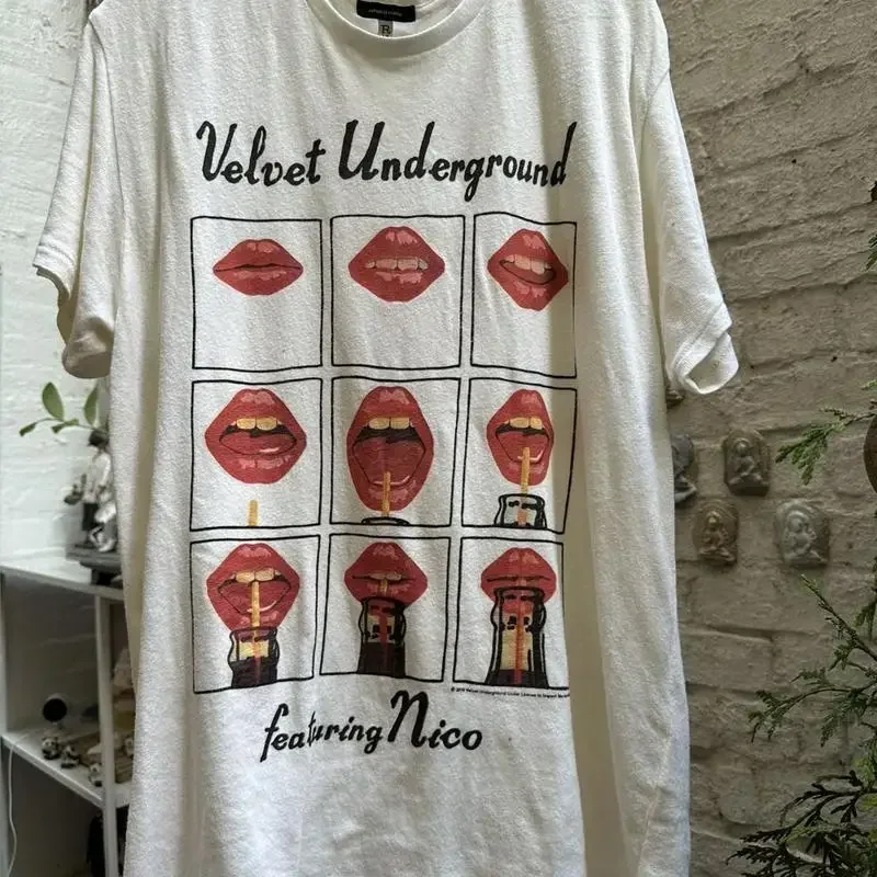 Remake Velvet Underground rock band classic style White T shirt S 5XL NH15048