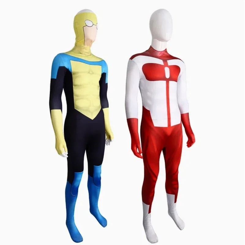 Cosdui Invincible Mark Grayson Cosplay Fantasia Kostüm Zentai Overall für Erwachsene Männer Outfits Verkleidung Halloween Karneval Party
