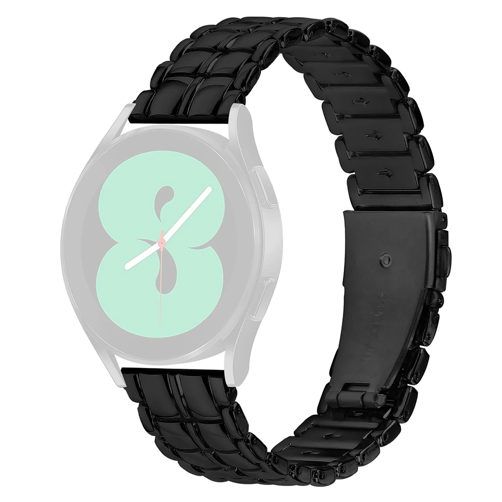 

For Huami Amazfit Cheetah Pro 20mm Grid Texture Stainless Steel Strap Watch Band - Black