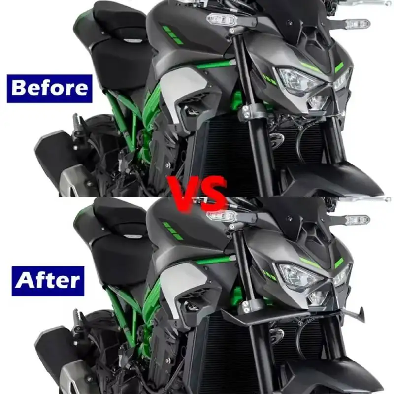 가와사키 Z900 Z900SE 2025+ 에어로다이나믹 페어링 윙렛 다운포스 스포일러 키트 프론트 립 스포일러 윈드 윙 커버 썸네일 5
