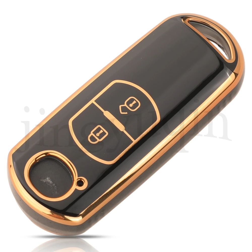 Jingyuqin Remote Soft TPU Car Key Case For Mazda 2 3 6 Atenza Axela Demio CX-5 CX5 CX-3 CX7 CX-9 2015-2019 Accessories Part view 3