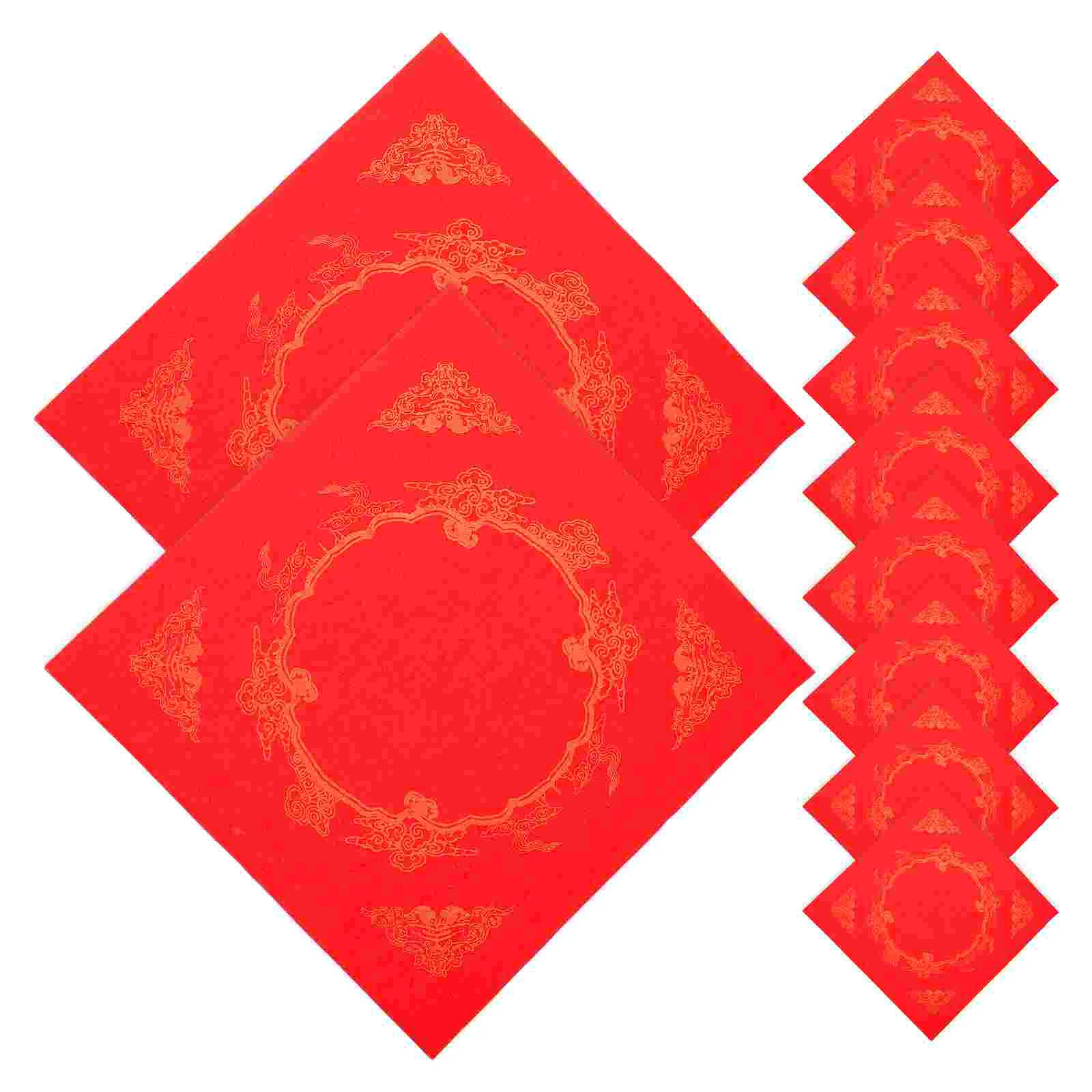 20 Sheet Red Paper Spring Couplets Calligraphy Practice Small Festival Chinese Wedding Xuan Door Sticker Caligraphy