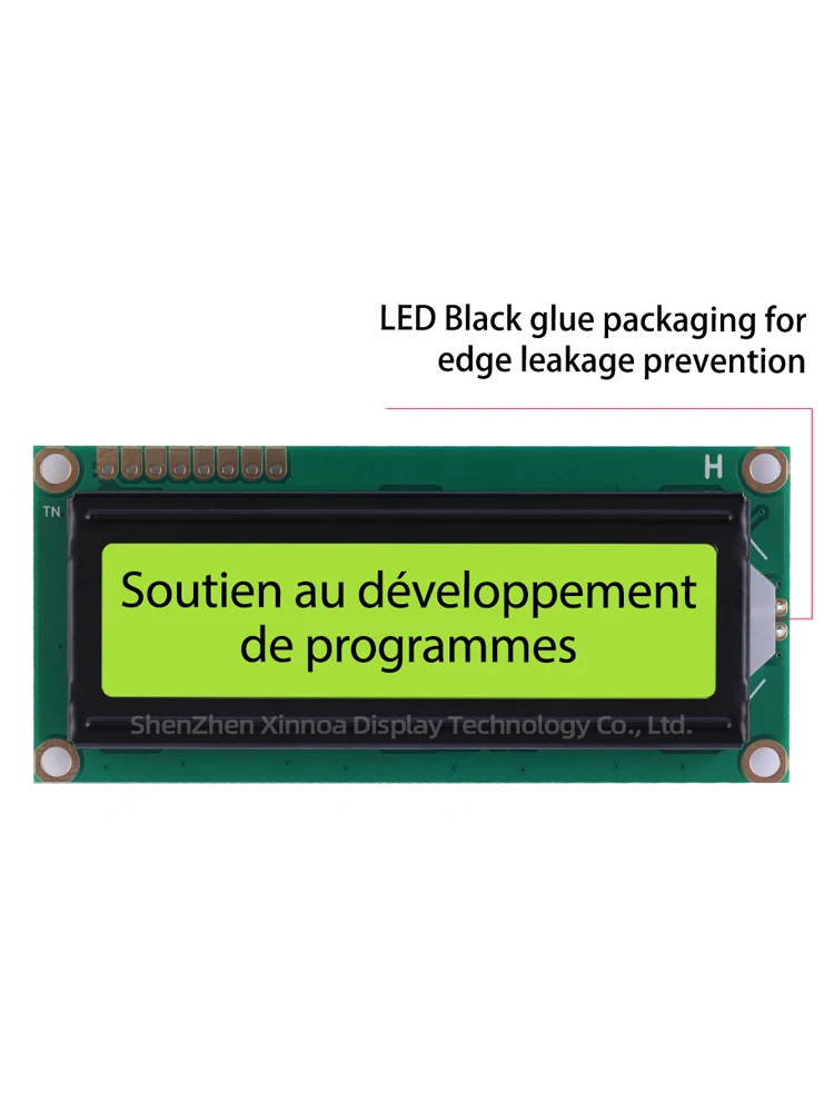 Spi Interface Aip31068 Controller Meerdere Woord Bibliotheken 3.3V/5V Grijze Film Zwarte Letters Europese 1602y Iic Lcd Scherm