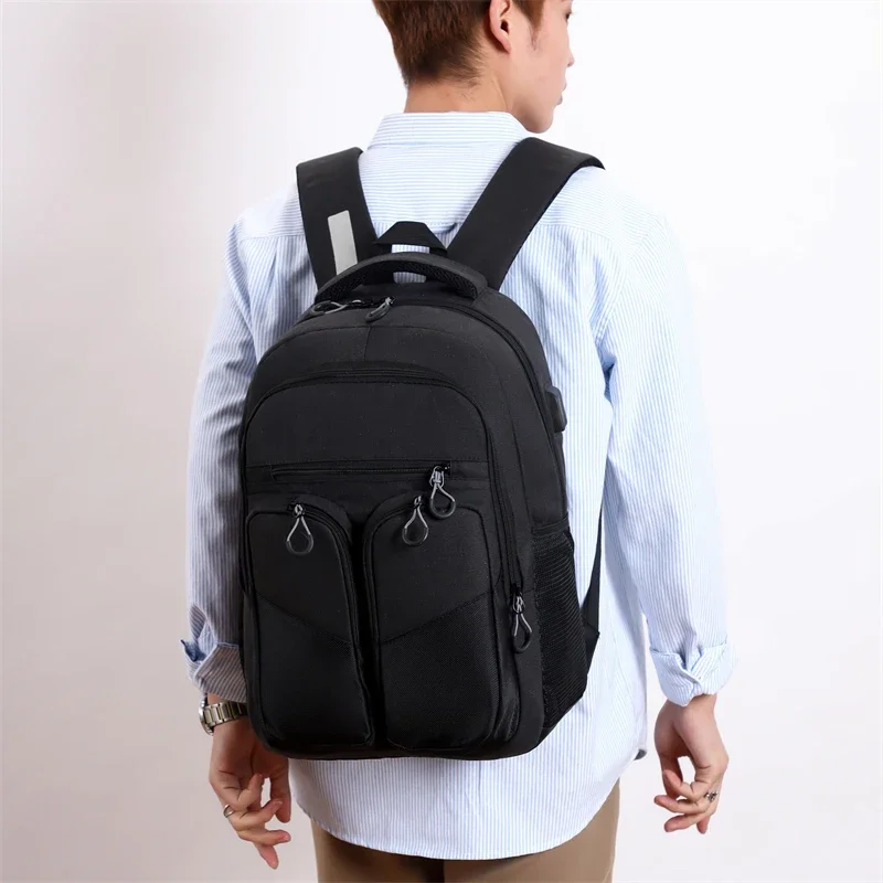 2025 Newest Travel Flight Approved Laptop Outdoors Fashion Leisure For Men Waterproof Luggage Carry On Backpack Large Black Bags