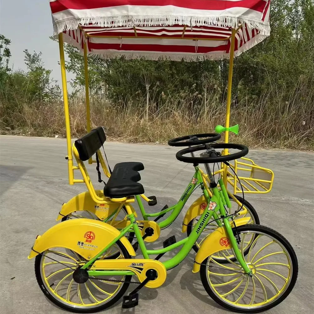 

Four-wheeled Bicycle Quad Bike Sightseeing Bike 24" Multi-person Cycling Bike
