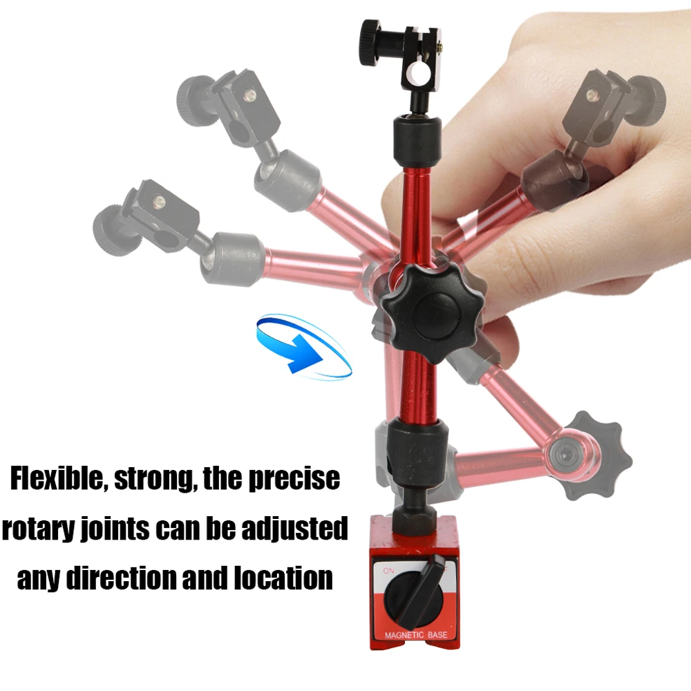 مؤشر الطلب المغناطيسي حامل الهاتفي تتحمل مقياس المغناطيسي حامل قاعدة ميكرومتر قياس أدوات ساعة نوع مؤشر مقارنة ساعة #3