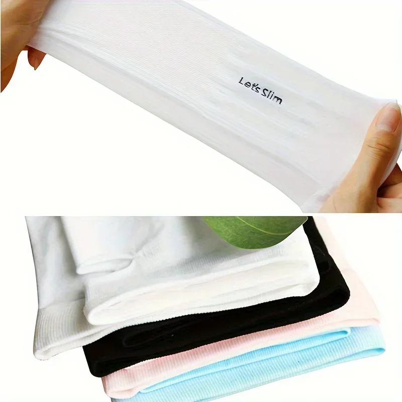 Paquete de 7 mangas frescas de verano, guantes de protección solar para mujer, protección de brazos de seda helada para hombre, mangas de seda helada resistentes a los rayos UV