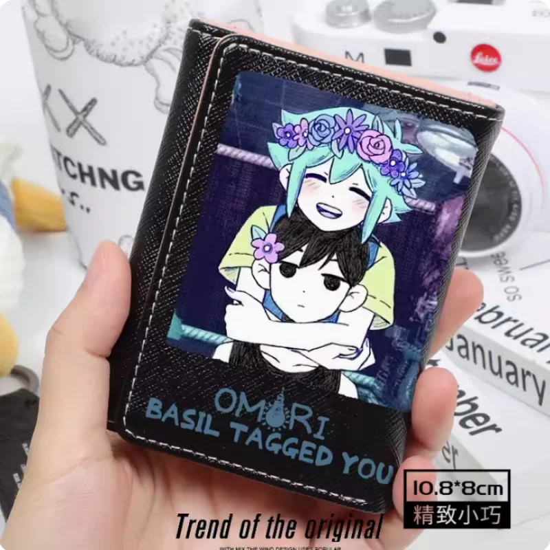 Anime OMORI Fashion Wallets PU Purse Card Coin Hasp Money Bag Cosplay Gift B391