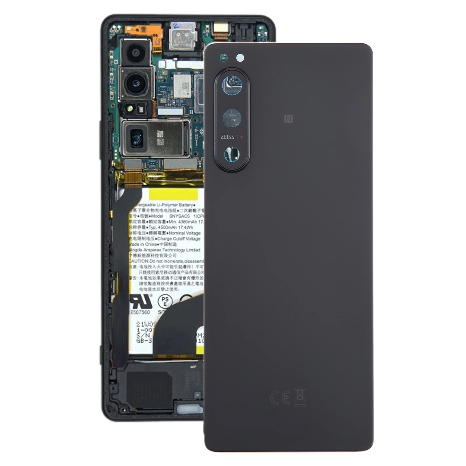 Battery Back Cover for Sony Xperia 5 IV with Camera Lens Cover Phone Display LCD Screen Repair Replacement Part