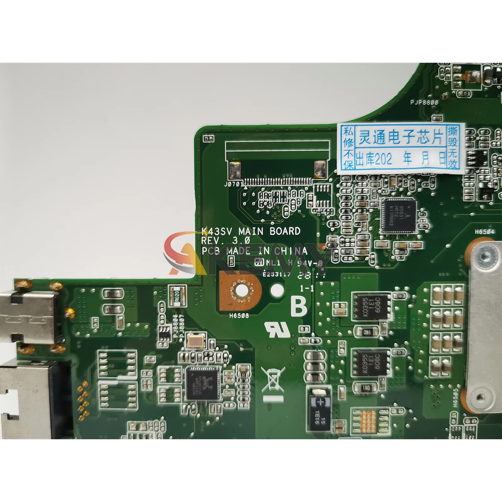 K43SV Laptop Motherboard Für ASUS K43SJ X43S K43SD K43SV K43SM K43S A43S Notebook Mainboard auf lager 100% tests OK schnelle versand