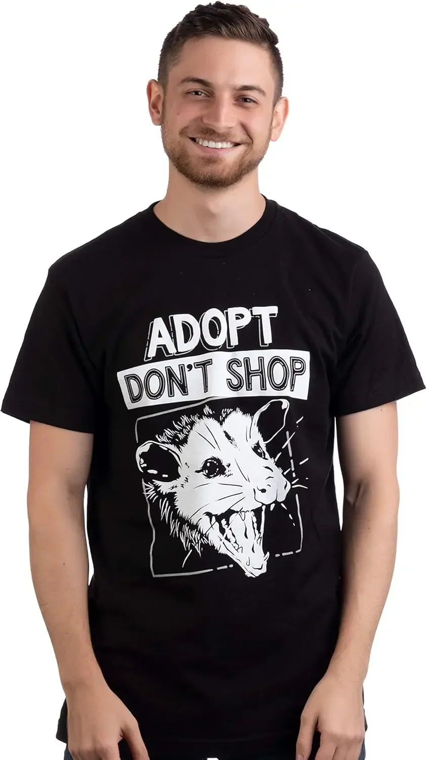 Adopt, Don't Shop Screaming Opposum | Funny Sarcastic Saying Phrase Men Women T-Shirt