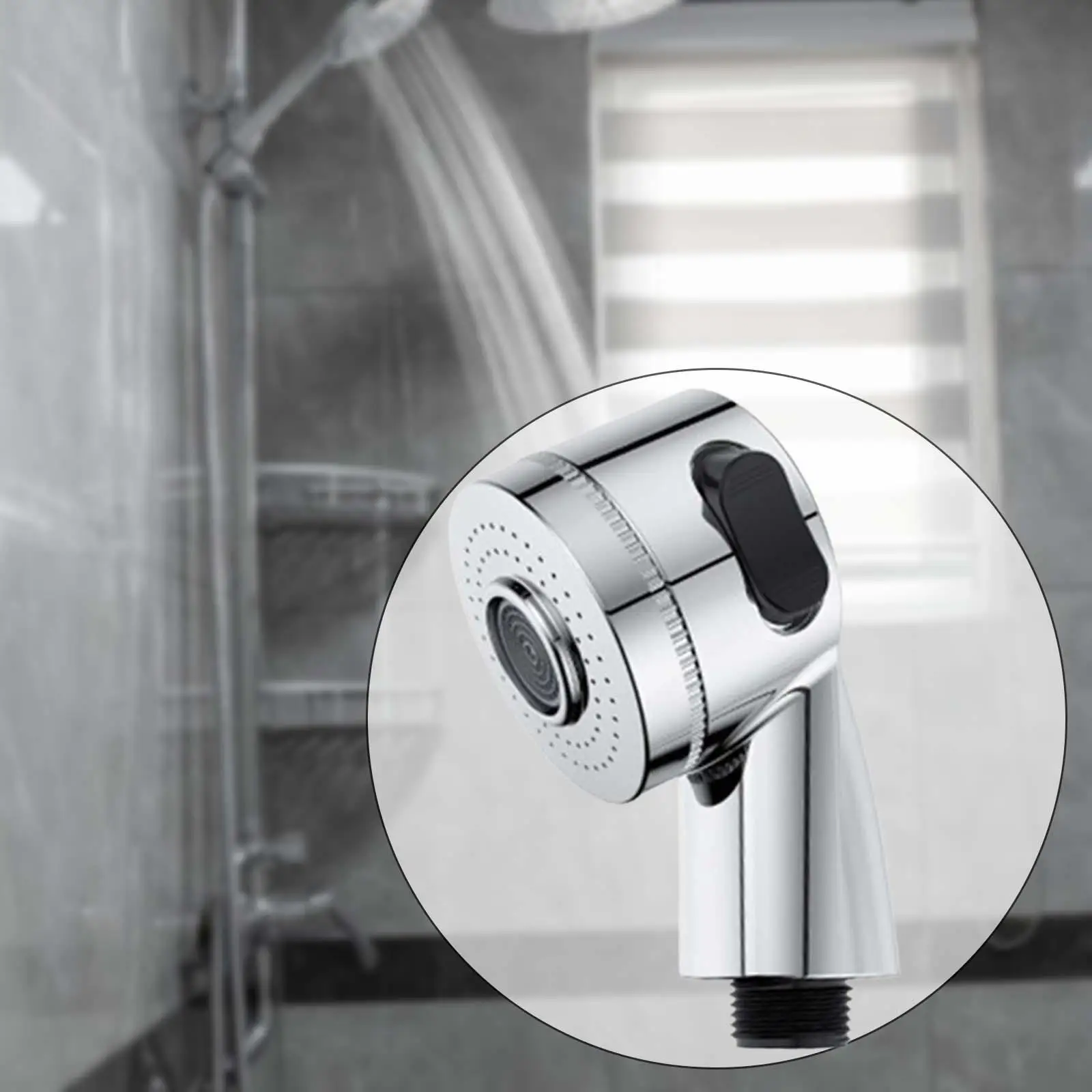 Multifunctional Handheld Shower Head with Side Switch Two Modes for Hair Salon Shampoo Rinse Bathroom Use