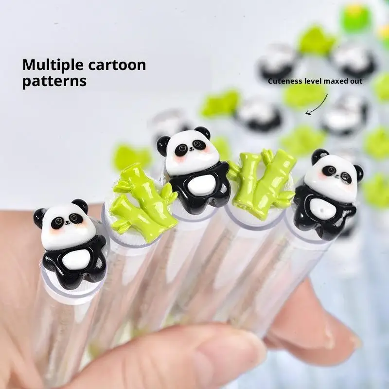 1/10 Pcs Lash Brush Eyelash Brushes For Eyelash Extensions Spoolies Cleaning Mascara Wands Tube Panda Bamboo Tube Mascara