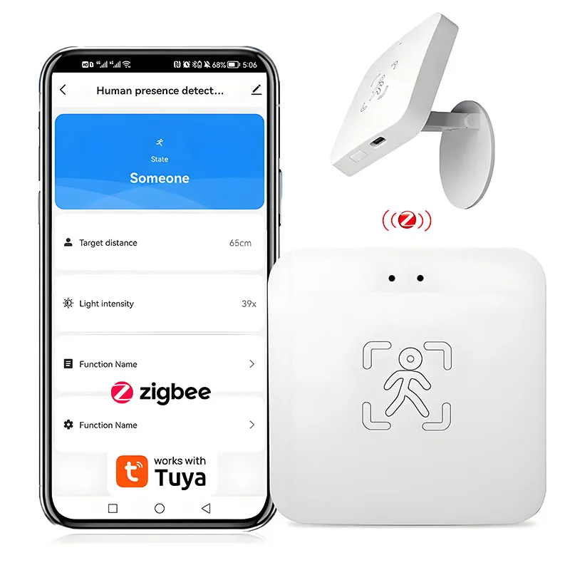 

Tuya WiFi Human Presence Sensor 5.8/24G MmWave Radar Detector With Luminance Sensor For Smart Home Smart Life replace PIR Sensor