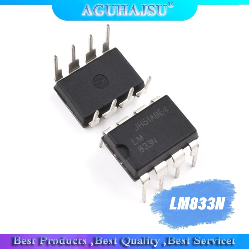 10PCS LM833N DIP8 LM833 DIP Dual low noise operational amplifier chip