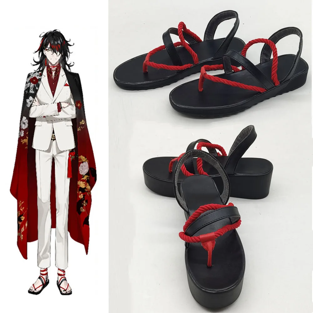 Anime VTuber Vox Akuma Cosplay Shoes Halloween Party Men Women Slippers Sandals