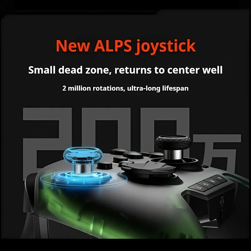 레인보우 2 PRO 게이밍 컨트롤러 무선 인체공학적 실크처럼 부드러운 터치 홀 리니어 트리거 RGB 충전 베이스 ALPS 조이스틱 POM
