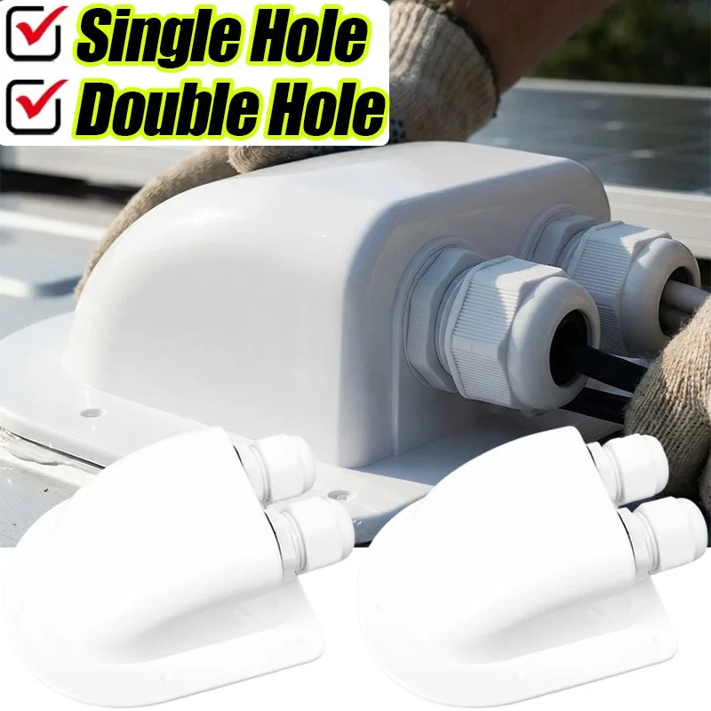 

Распределительная коробка для автомобиля на солнечной батарее, коробка для ввода кабеля, коробка для ввода кабеля на крыше, держатель разъема кабеля с двойным отверстием, автомобильные аксессуары