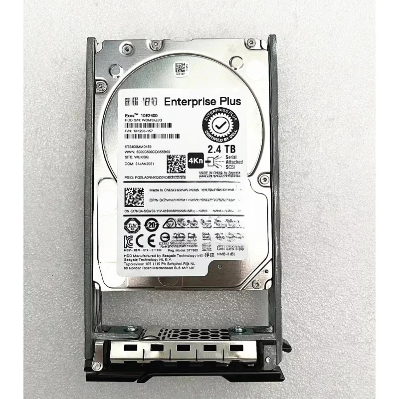 New for  Dell Compellent 0X7NC4 1XK233-157 2.4TB 10K 12G SAS 2.5" 4Kn HDD Hard Drive for Enterprise Server Storage