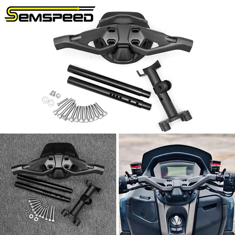 SEMSPEED CNC Motorcycle Handlebar Clamp Stem For YAMAHA NMAX 155 2025-2026 Clip-On Handlebars N-MAX 2025 Motorcycle Accessories