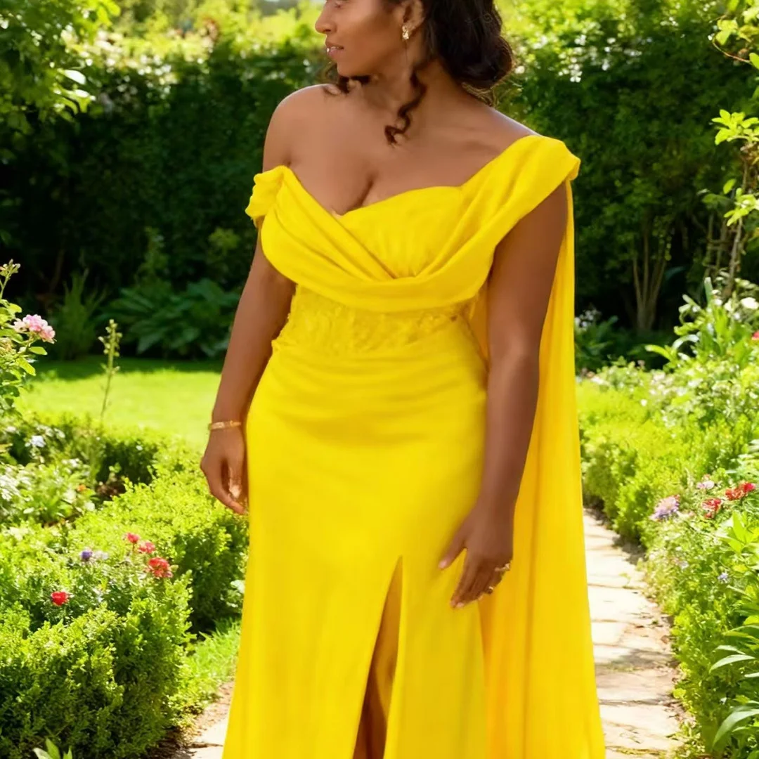 

Customized Elegant Mermaid One-shoulder Evening Dress formal evening dresses birthday party prom gowns for women