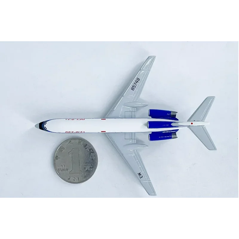 Diecast Scale 1:500 Belarusian Airlines TU-154M EW-85748 Alloy Aircraft Model Metal Airplane Decoration Gift Collection Display