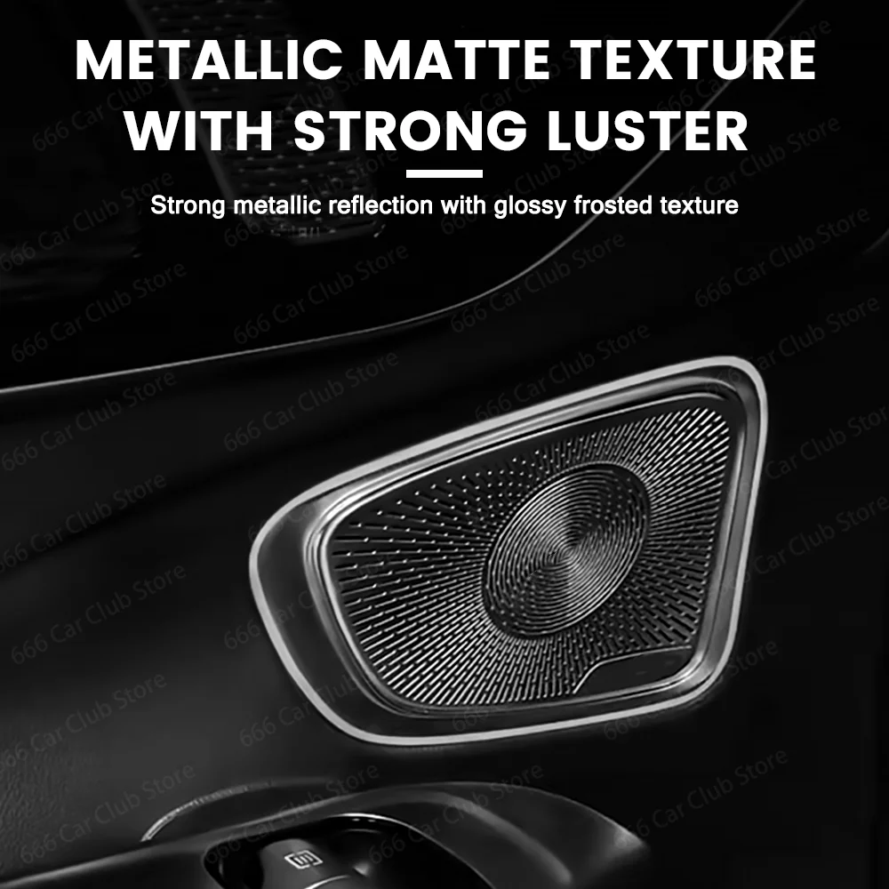 Couvercle de panneau de haut-parleur de porte de haut-parleur Audio sans lumière, Compatible avec Mercedes Benz GLC X254 classe C, accessoire intérieur de véhicule