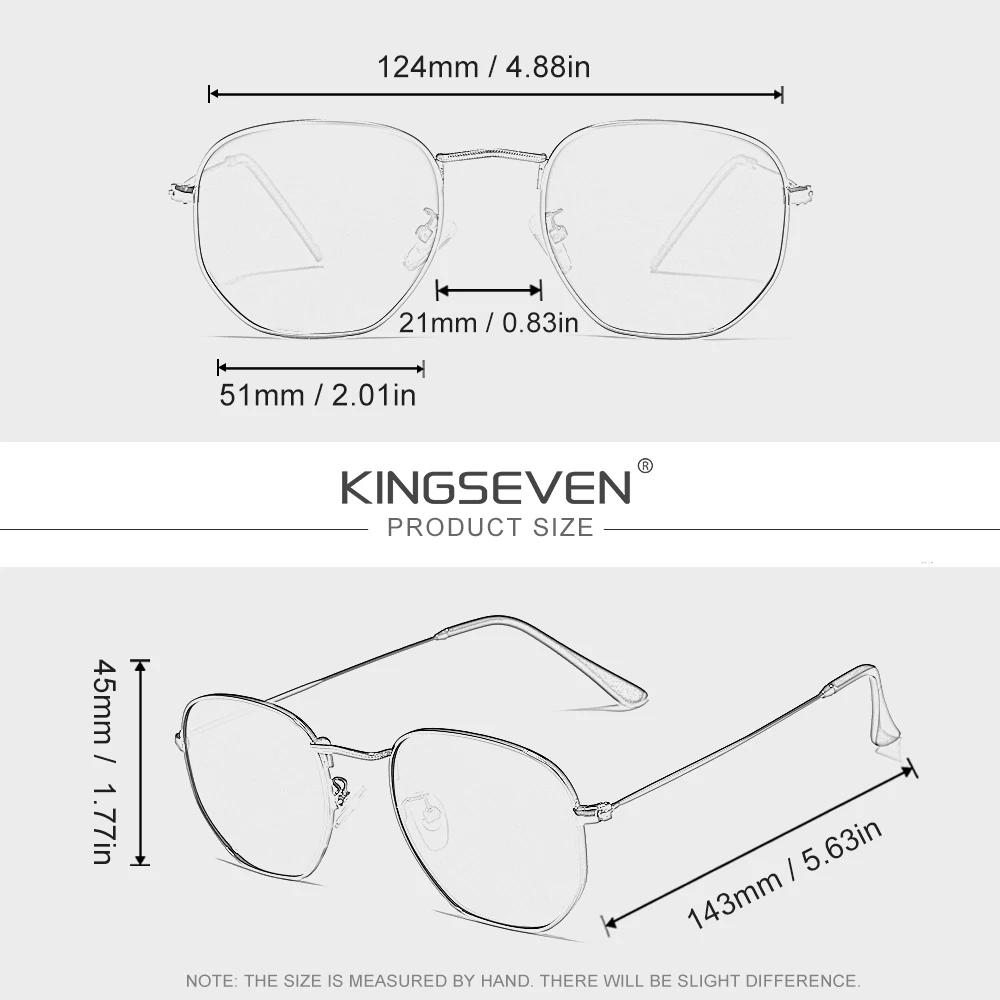 KINGSEVEN Blendfreie Runde Sonnenbrille Damen Polarisierte UV400-Brille für Herren und Damen zum Autofahren und für Freizeitaktivitäten – Detail 1