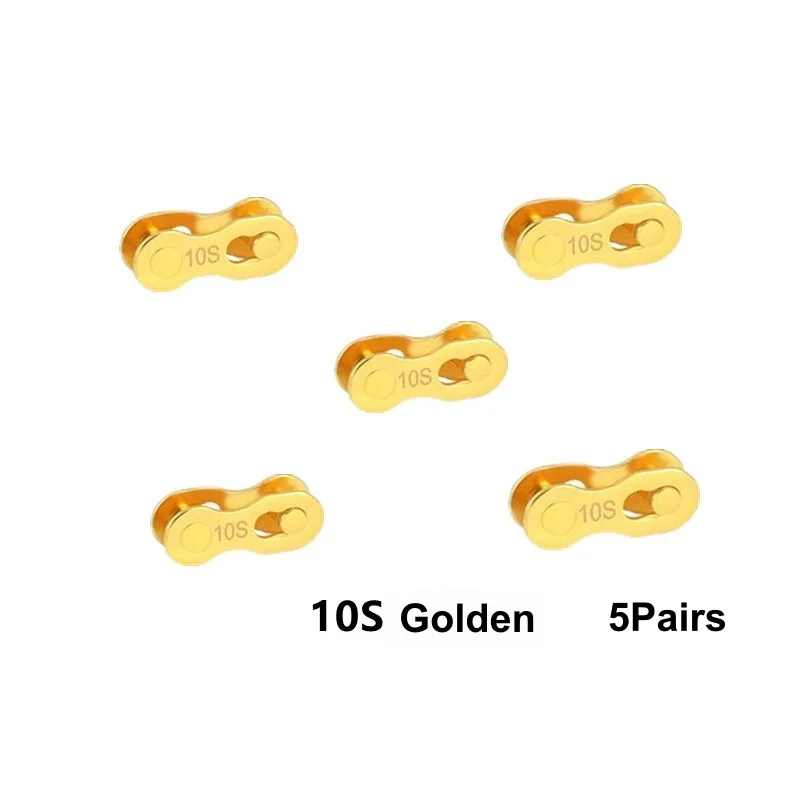5 Paar Fahrrad-Kettenverbindungsstücke für 1-, 6-, 7-, 8-, 9-, 10-, 11-, 12-Gang-Ketten, CP, Gold & Regenbogenfarben – Detail 17