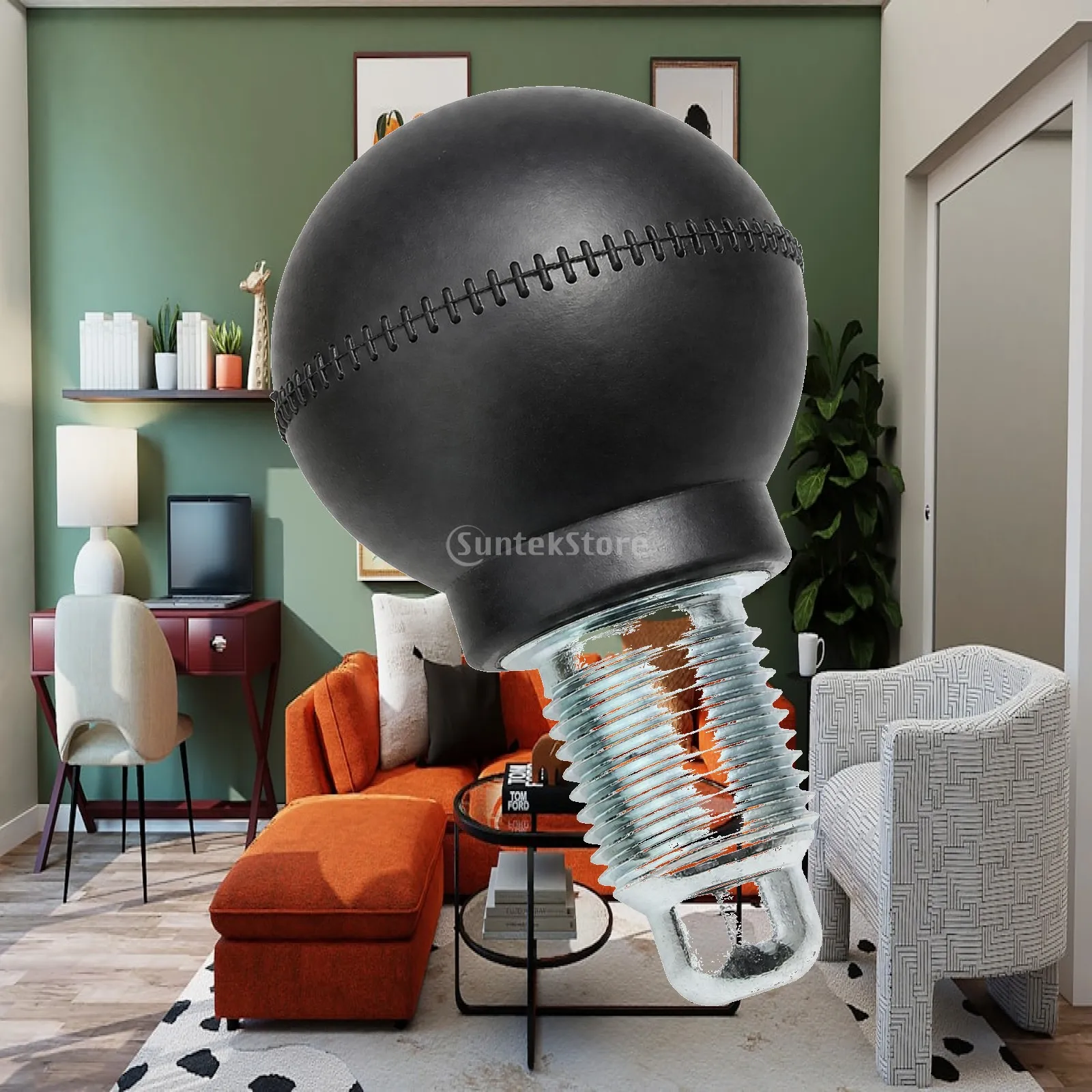 Black Plastic Spherical Adjustment Knob Fitness Equipment Pin with Metal Threaded Post for Machine Fixtures Workshop Assembly