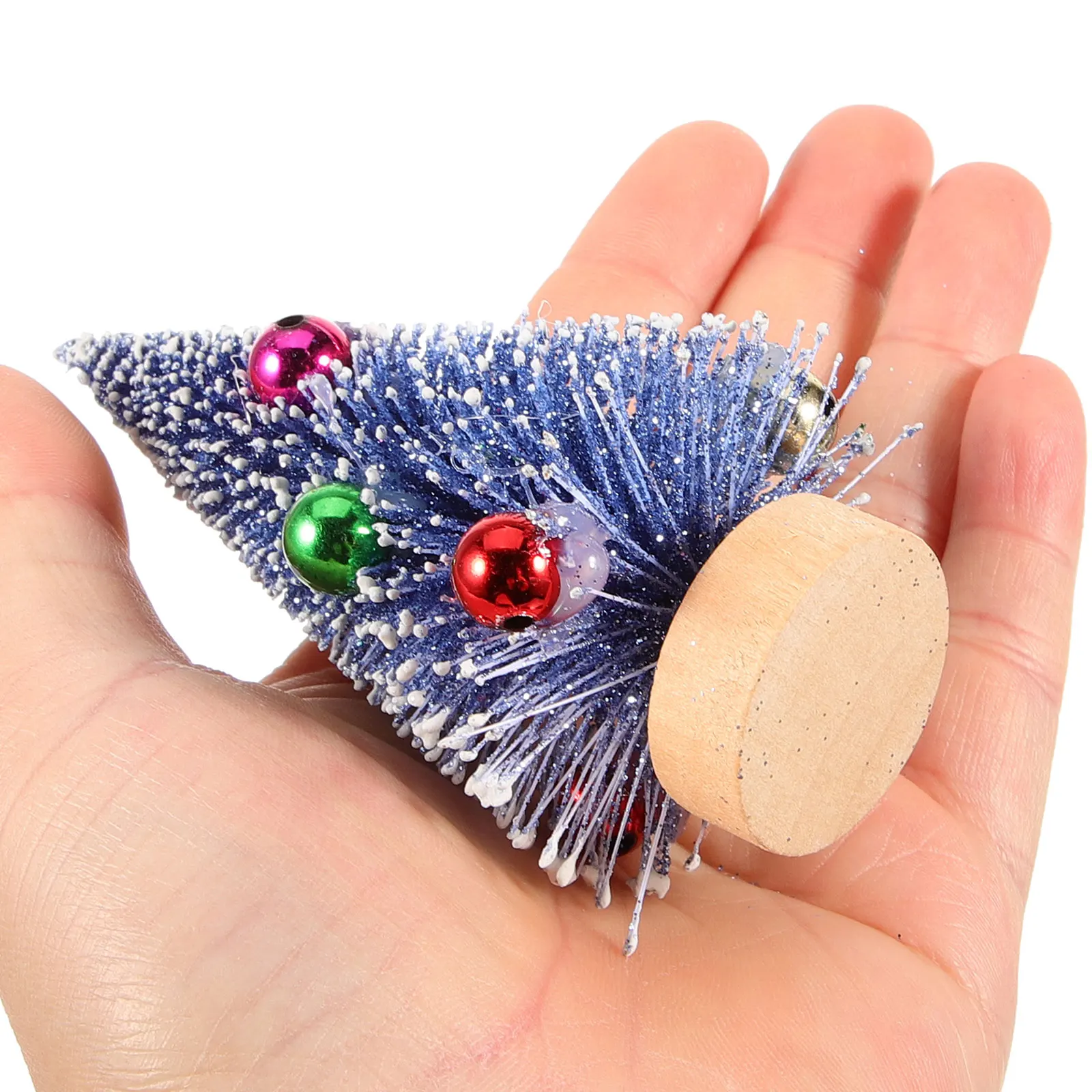 

12Pcs Simulation Mini Christmas Tree Artificial Desktop Xmas Tree Tabletop Party Decoration Festival Scene Ornament