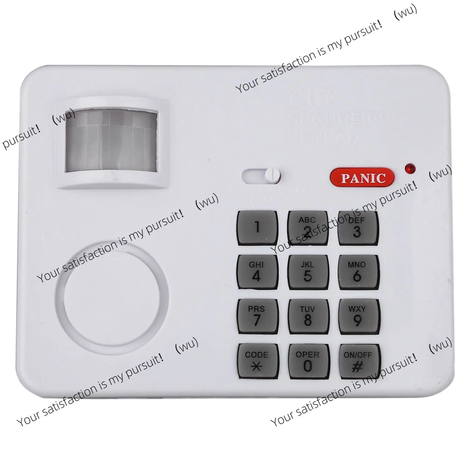 Wireless home security alarm for PIR home garage alarms with security keypad