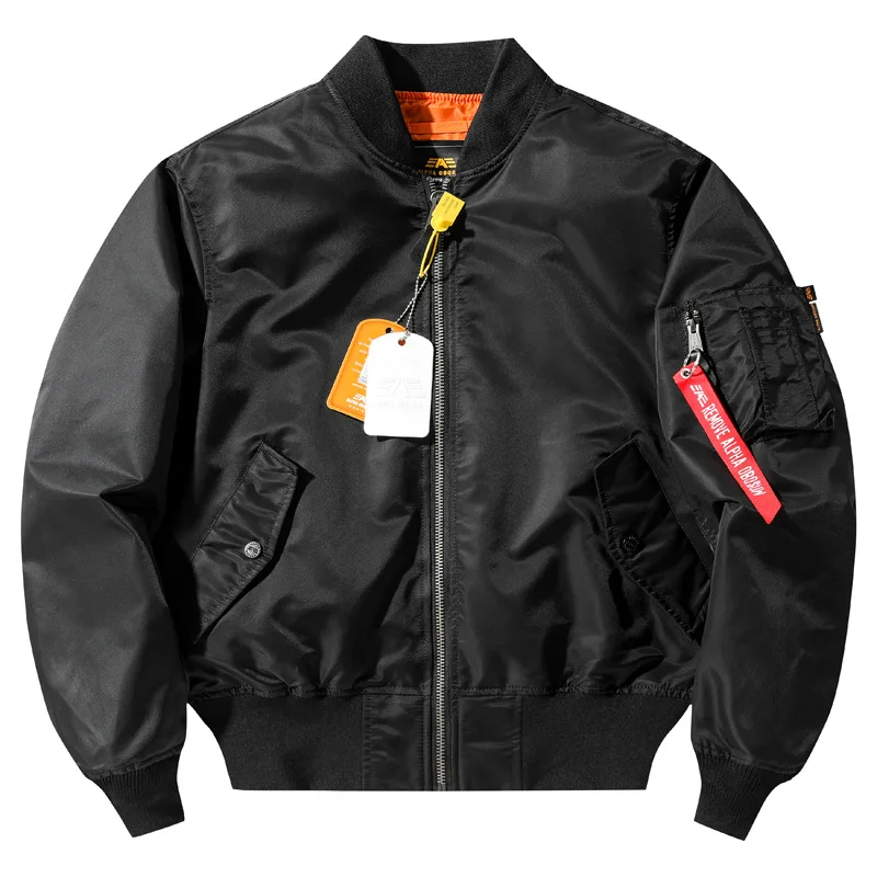 Primavera outono ma1 jaqueta bomber dos homens clássicos à prova dwaterproof água piloto casaco de beisebol masculino força aérea militar tático jaqueta causal