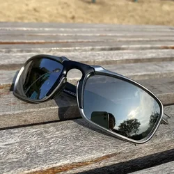 Oak polarized metal frame cycling glasses, outdoor fishing and mountaineering sunglasses, silver framed sunglasses