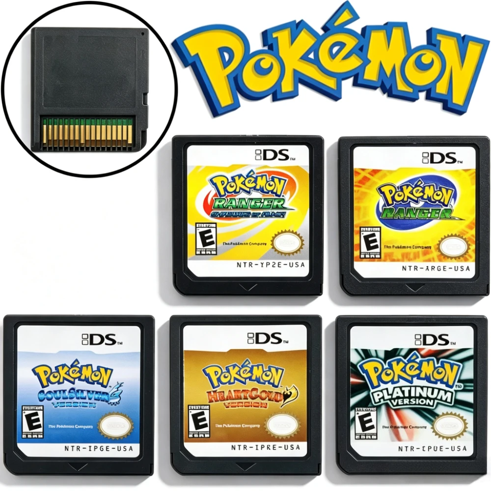 Retro Gaming Pokemon - Pokemon DS Game Cartridge HeartGold SoulSilver