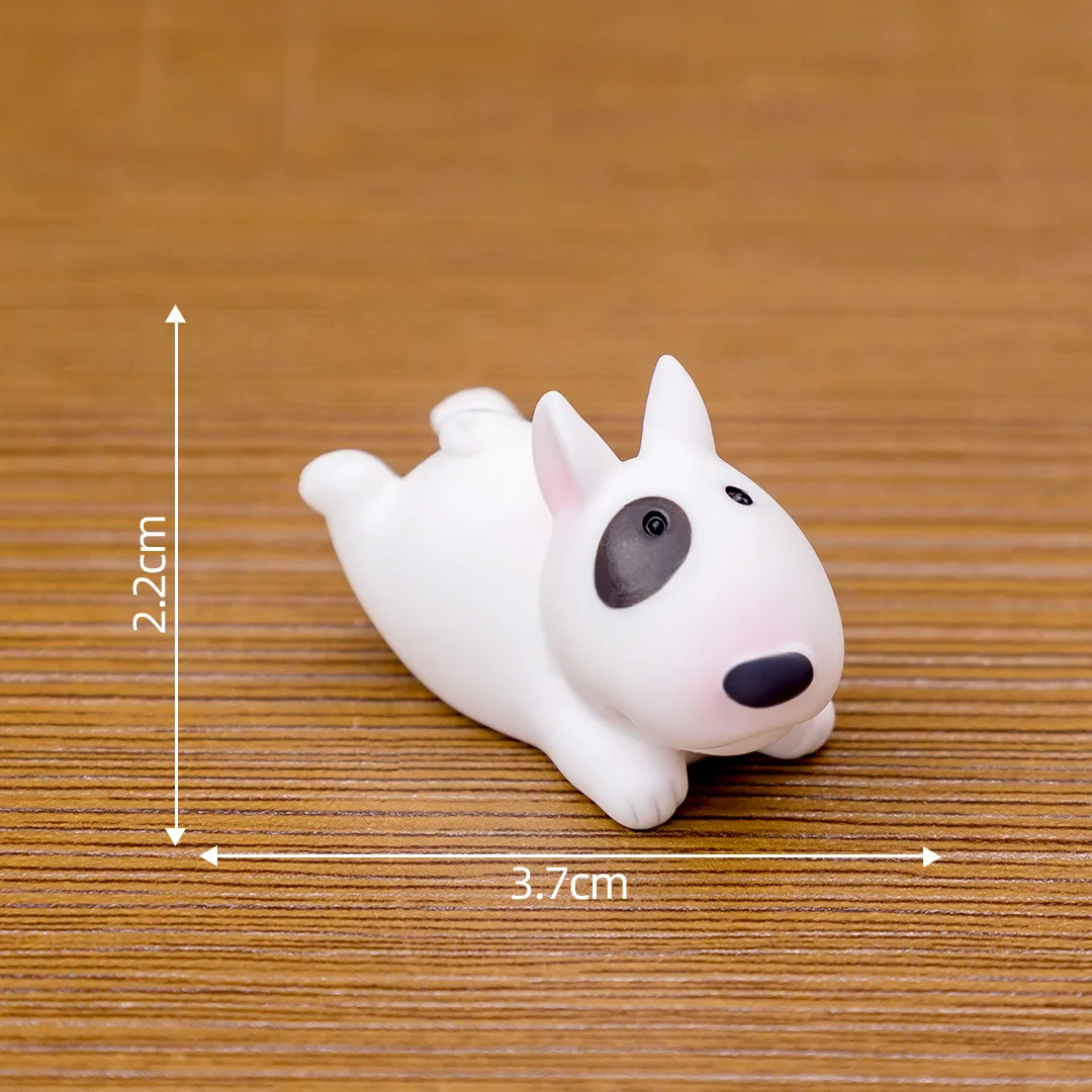 Figurines Miniatures Cute Bull Terrier Dog Micro Landscape Ornaments For Home Decorations Room Decor DIY Desktop Accessories