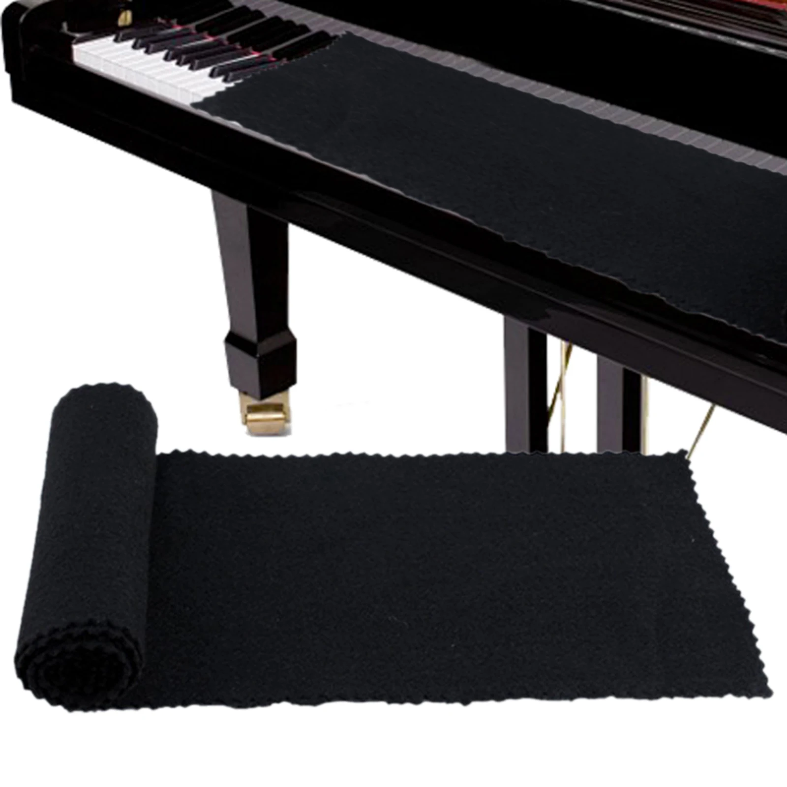 Piano Keyboard Anti Dust Cover Fabric Key Cover Cloth for Upright Piano Electric Piano Acoustic Digital Piano