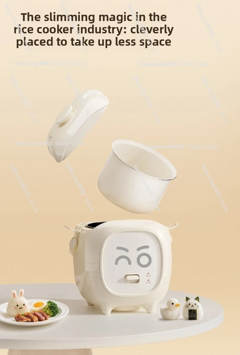 

Small mini rice cooker for 1-2 people multi-function electric rice cooker with steaming