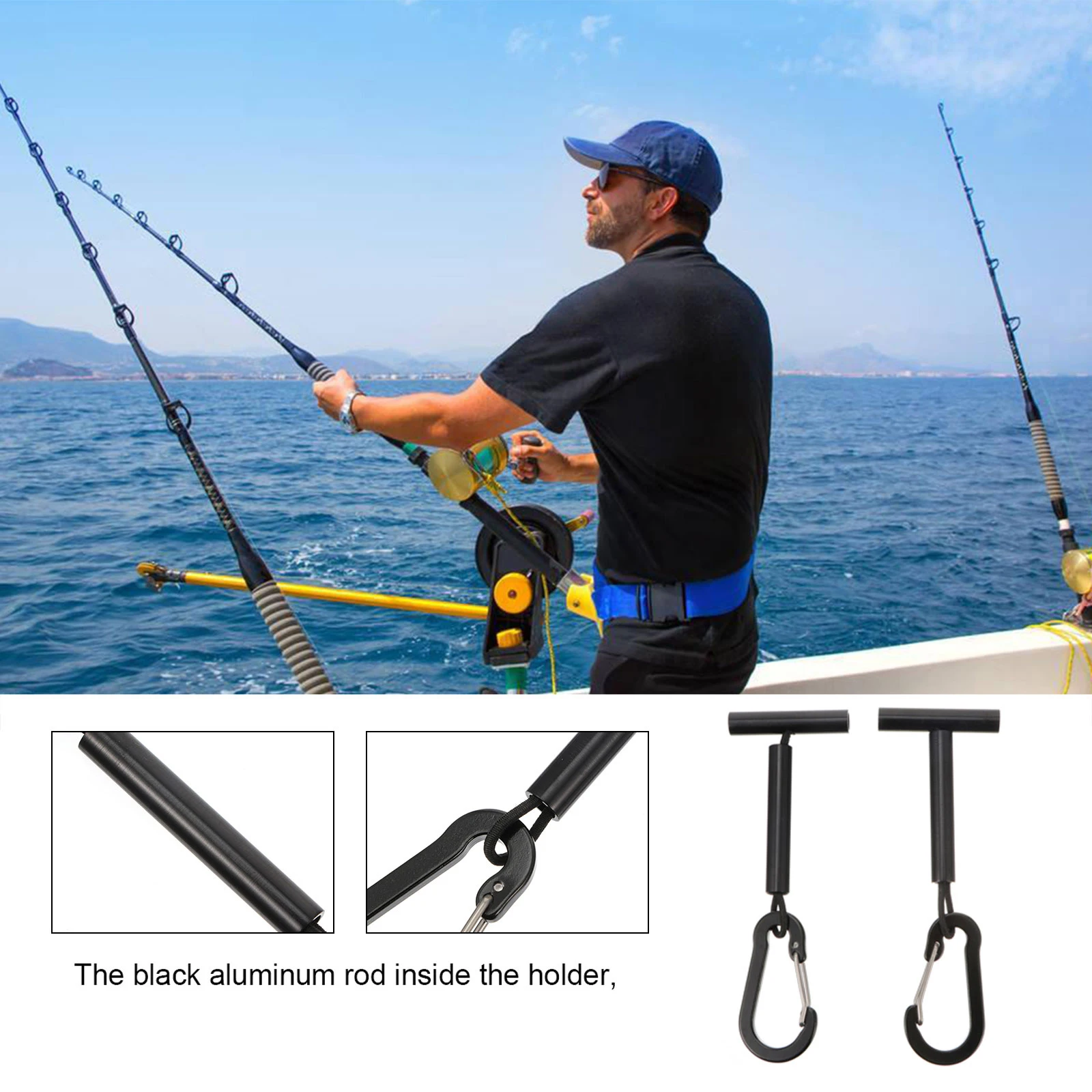 

2 pcs Tippet Line Holder Fishing Tool Sub-wire Disc Black Aluminum Lightweight Corrosion Resistant Elastic Loop Attach Vest Bag