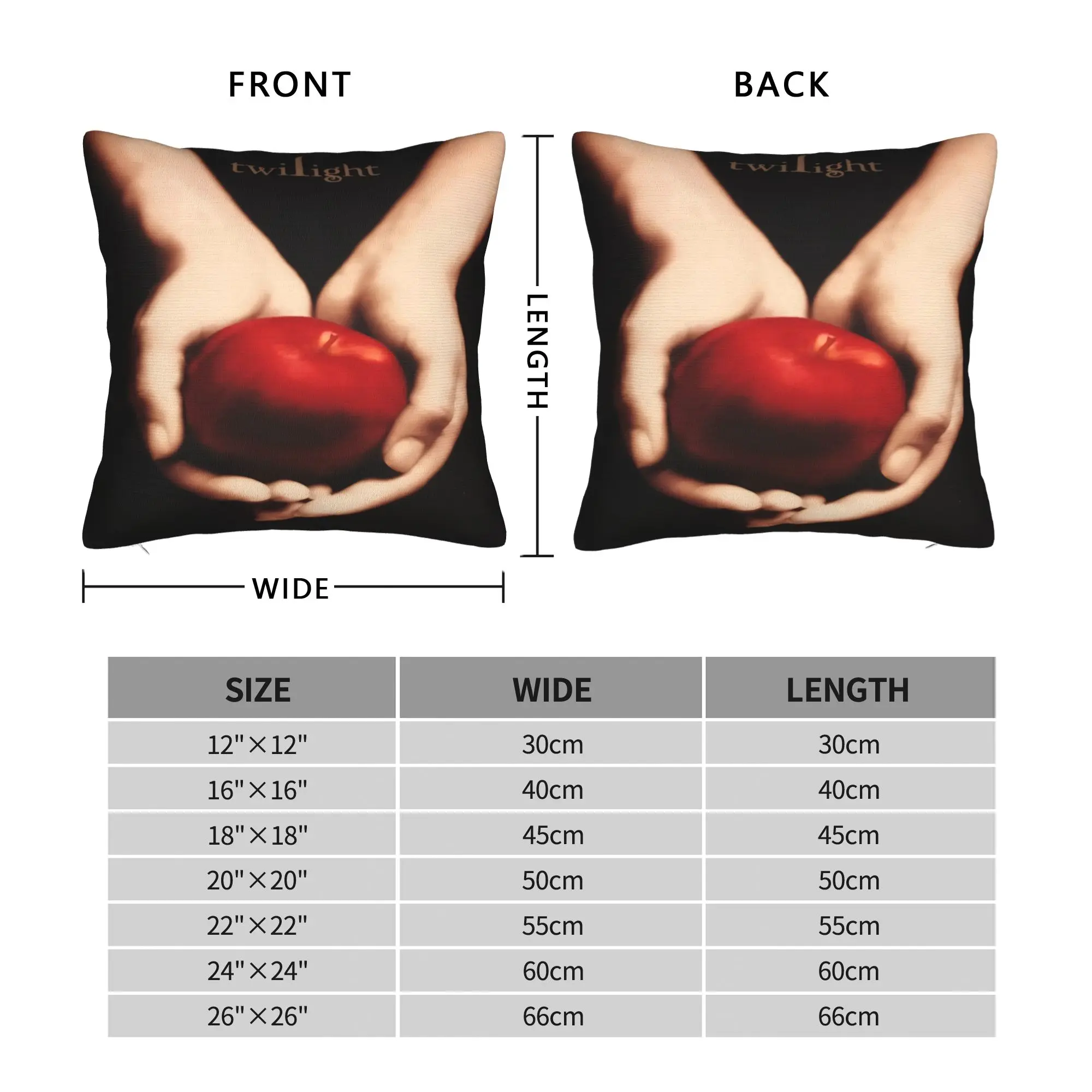 The Twilight Hands Holding Red Apple Pillowcases  Morden Pillow Case For Sofa Car Home Decor Square Pillow Cover