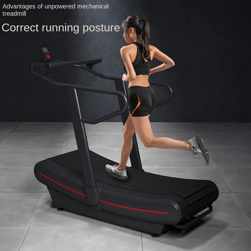 K145 tapis roulant mécanique Non motorisé Commercial haut de gamme Mode surveillance manuelle de la fréquence cardiaque en alliage d'aluminium portatif