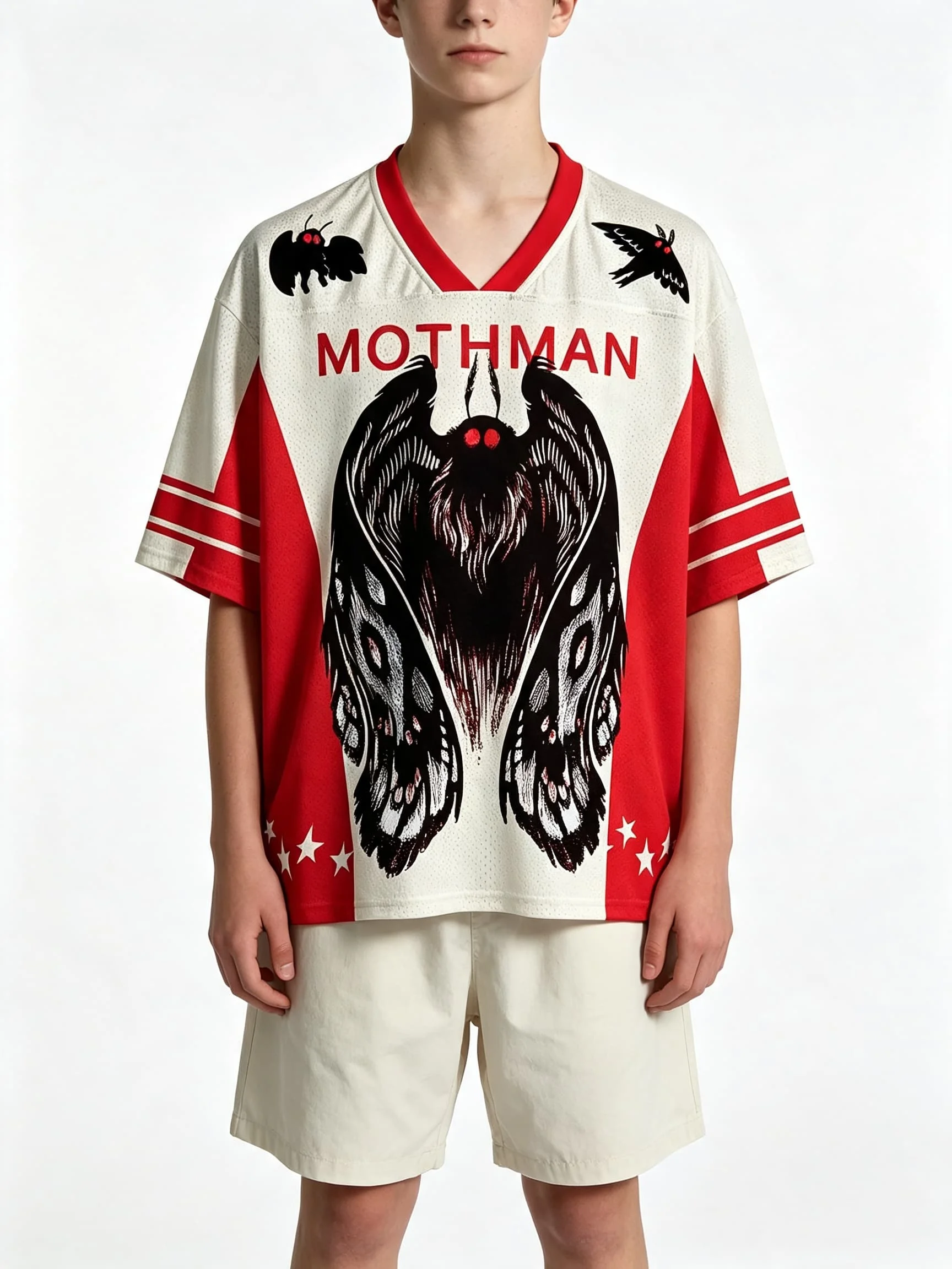 Mothman Cryptid Casual Summer Men T Shirt Women Tee Boys Top Children Parent Child V Neck Quick Dry Short Sleeves Kids Tshirt
