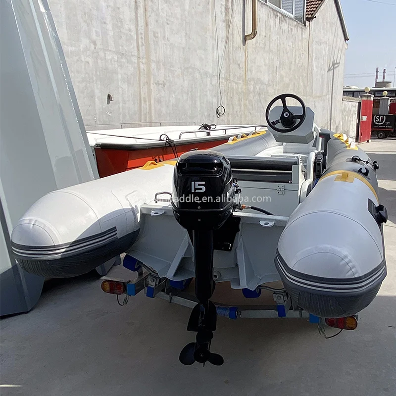 زودياك 310 340 360 480 قارب قابل للنفخ شبه صلب مع محرك 15hp-25hp #5