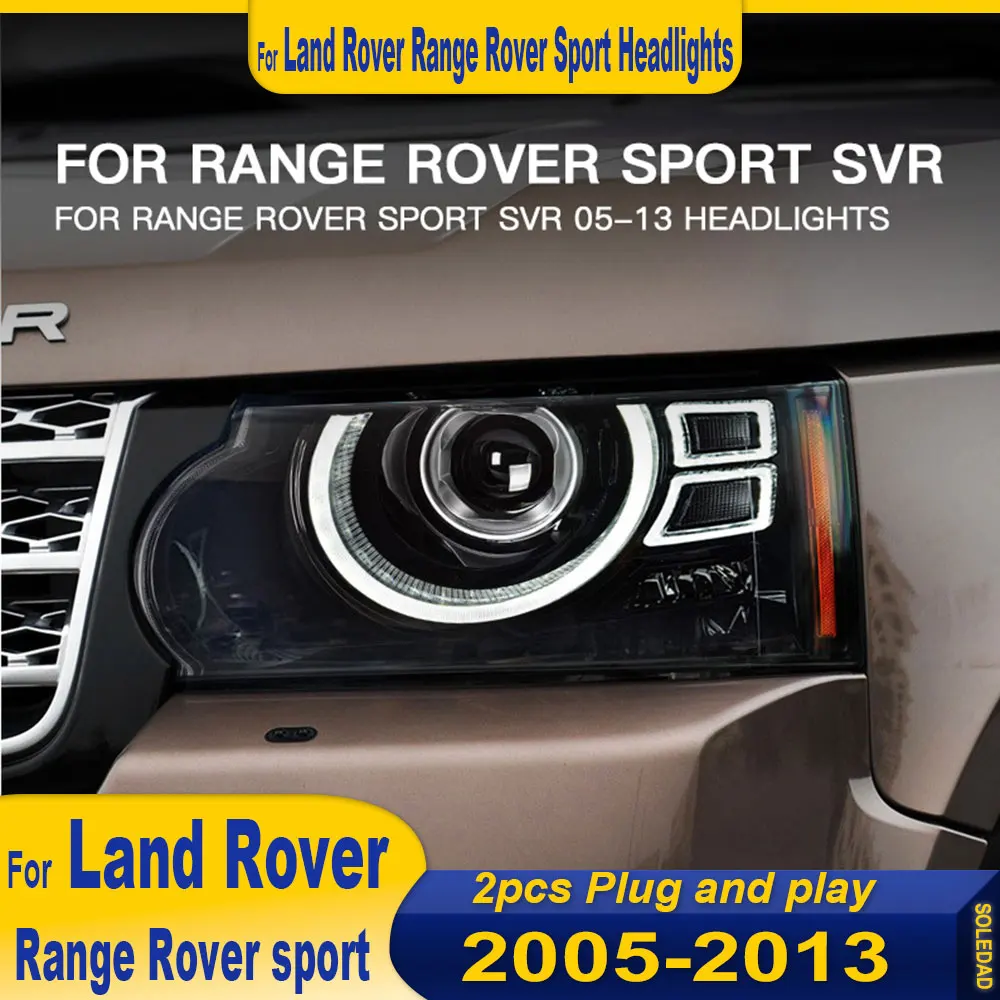 

Pair Car Lights for Range Rover sport LED Headlight 2005 2006 2007 2008 2009 2010 2011 2012 2013 Head Lamp Drl Projector Lens
