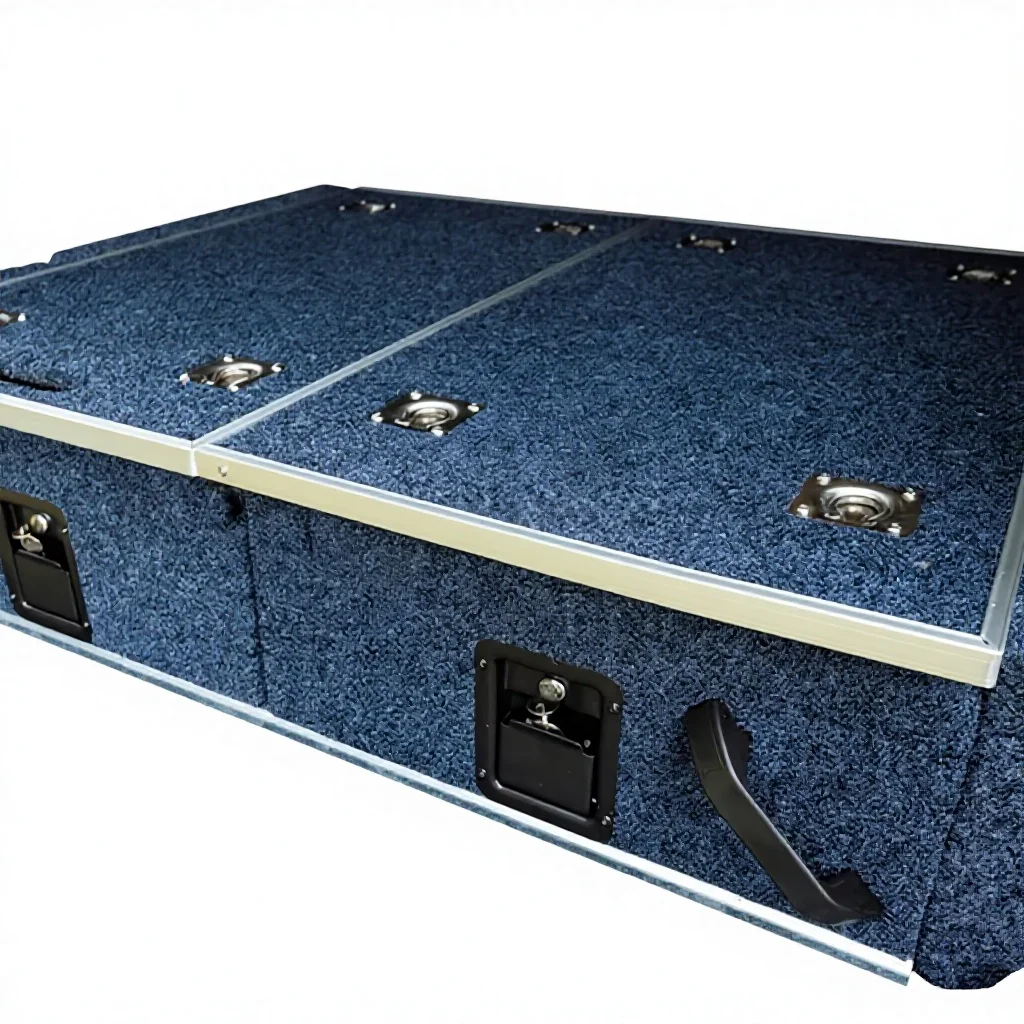 

Outdoor Camping Rear Metal Interior Kits Luxury Pickup Bed Storage 4WD Drive Dual Cab Ute Drawers Slide Tool Box Systems Patrol