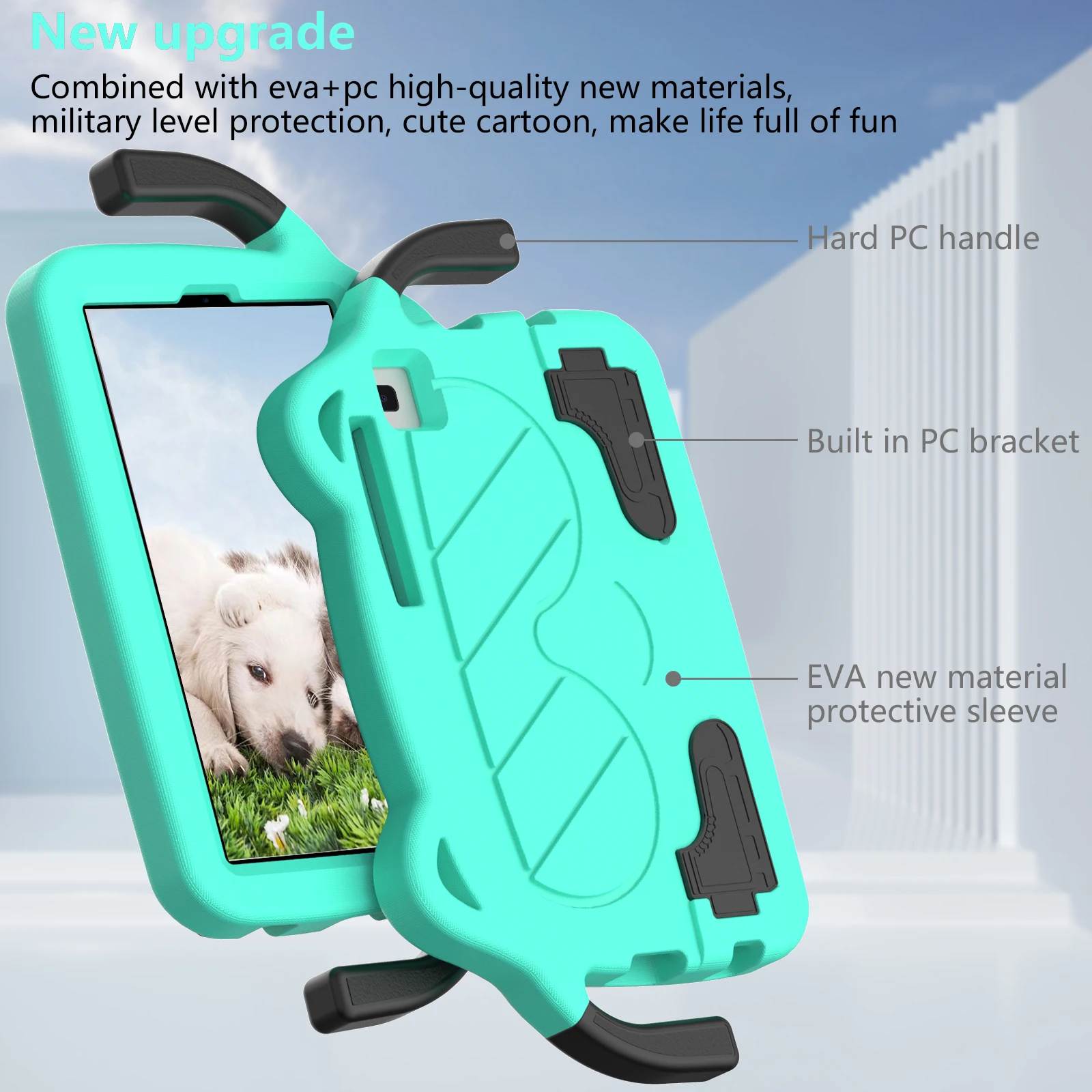 Cute Cartoon EVA+PC Kids Case for Samsung Galaxy Tab A7 Lite 8.7 inch Little Hand Kids Cover for SM-T220 T225 2021 2
