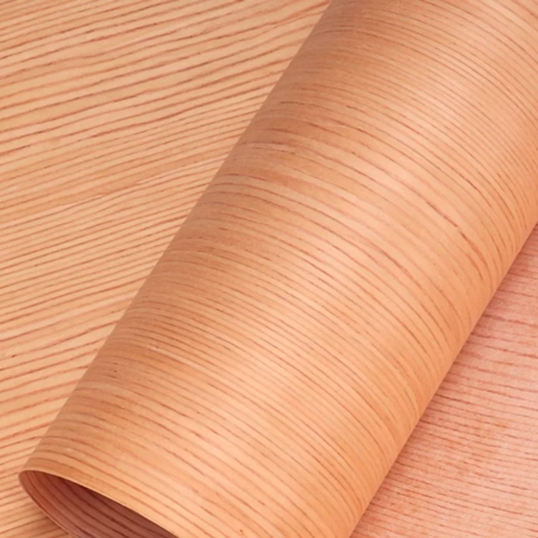 

Size:2.5x0.58meter Thick:0.2mm Techwood Cherry Straight - Grain Pattern Veneer Sheet Handmade Wall Floor Furniture Decoration