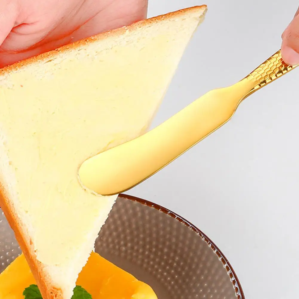 Condiment Utensil Sandwich Spreader Ergonomic Stainless Steel Butter Spreader Non-slip Cheese Knife Wooden Handle for Condiments